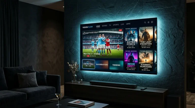Swoop TV on a big living-room TV